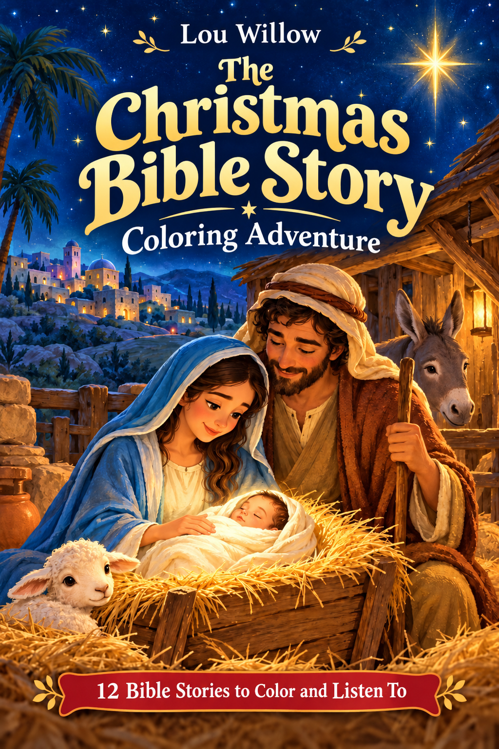 The Christmas Bible Story Coloring Adventure by Lou Willow